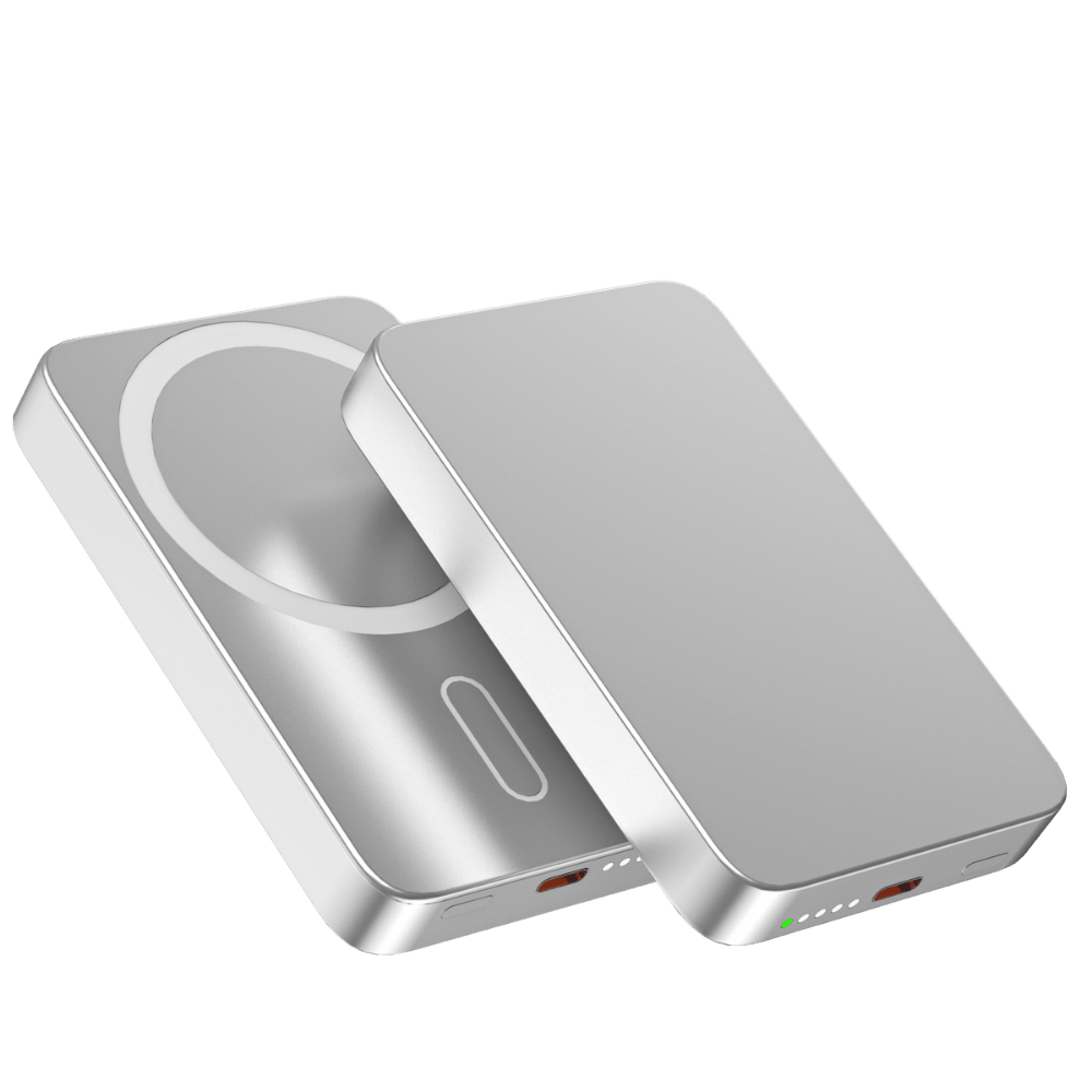 MagFlow — Baterie Externă cu Încărcare Wireless 15W · USB - C 20W · Aluminiu - Voltres